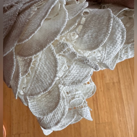 FARM Rio White Lace Guipure Midi Skirt - Picture 16 of 16